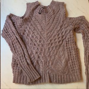 EXPRESS cold shoulder cropped sweater